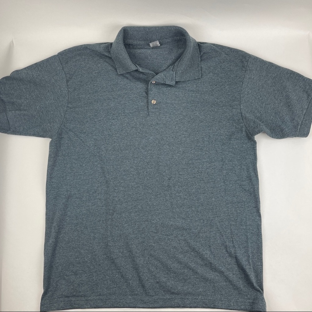 Gildan Dry Blend Polo Mens Large Gray
